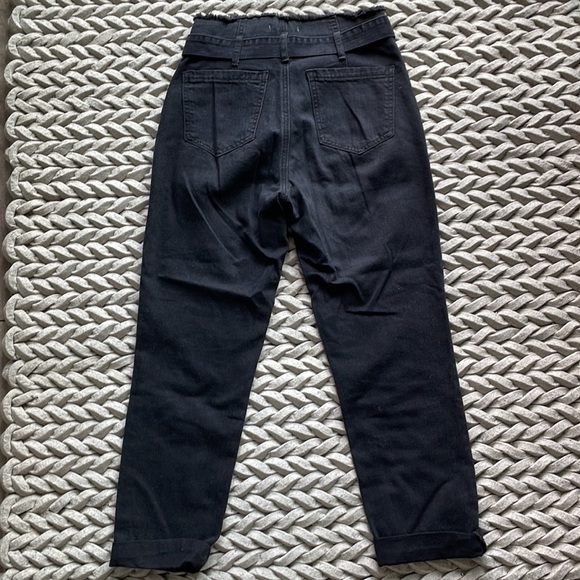 Black Denim Pleated Pants - Picture 6 of 7